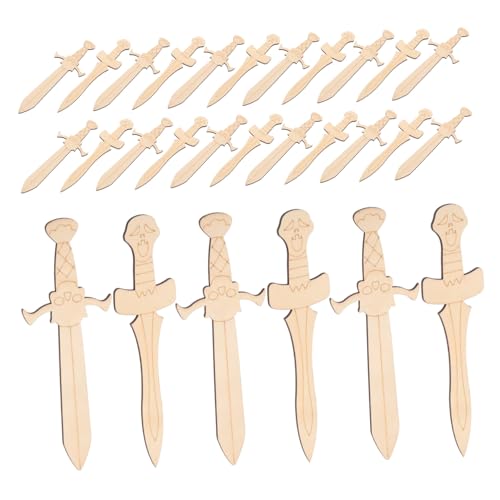 Vaguelly 40 Stück Teiliges Holz-bastelset Piraten-motiv mit Unlackierten Holzscheiben zum Bemalen Diy-holzfiguren für Vielseitige Kreativität Handliche Holzstücke für Party Schulprojekte von Vaguelly