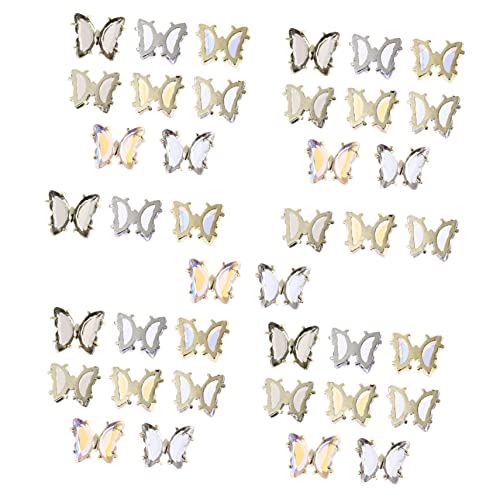 Vaguelly 40 Stück Teiliges Schmetterling Nail Charms aus Funkelndem für Nageldekoration Langlebig und Modisch Geeignet für Maniküre Nail Art Fans und Kreative Bastelarbeiten Vaguelly 40 Stück Teiliges Schmetterling Nail Charms aus Funkelndem für Nageldekoration Langlebig und Modisch Geeignet für Maniküre Nail Art Fans und Kreative Bastelarbeiten von Vaguelly