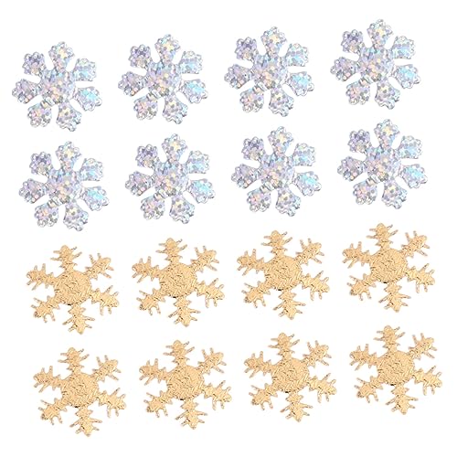 Vaguelly 400 Stück Teiliges Schneeflocken Konfetti aus Hochwertigem Vliesstoff Silber und Goldfarbene Weihnachtsbaum Anhänger Winterliche Tischdekoration für Xmas Party Festliche Winter Vaguelly 400 Stück Teiliges Schneeflocken Konfetti aus Hochwertigem Vliesstoff Silber und Goldfarbene Weihnachtsbaum Anhänger Winterliche Tischdekoration für Xmas Party Festliche Winter von Vaguelly