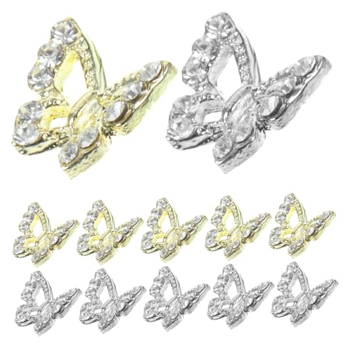 Vaguelly 40Stücke Schmetterlings Nagelanhänger aus Metall Maniküre Deko für Acrylnägel Glänzende Charms für Nageldesign und Nagelkunstliebhaber Vaguelly 40Stücke Schmetterlings Nagelanhänger aus Metall Maniküre Deko für Acrylnägel Glänzende Charms für Nageldesign und Nagelkunstliebhaber von Vaguelly
