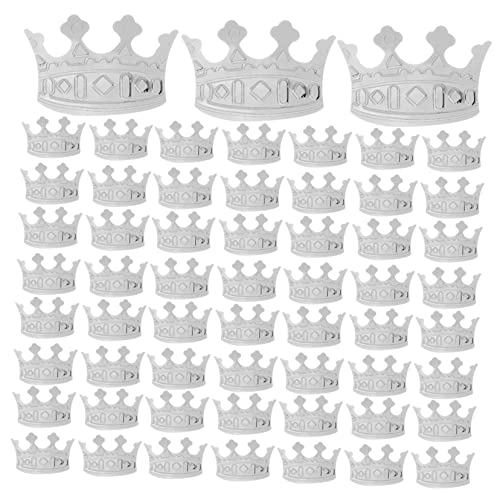 Vaguelly 4Er-Packung Konfetti Krone Party-Hochzeit Geburtstag Silber Tischstreuung hochzeitsdeko wedding decoration Babyparty -Dekorationen dekorative Requisiten für Partys PVC Silver von Vaguelly