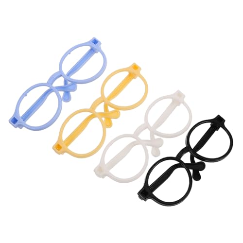 Vaguelly 4stücke Miniatur Puppenbrillen Rahmen Stylische Brillen Für Puppen Robustes Zubehör Für Puppen-Outfits Für -anpassungen von Vaguelly