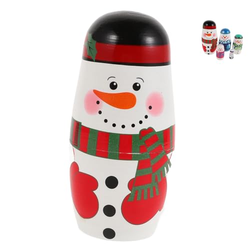 Vaguelly 5 Lernspielzeug Für Figuren Weihnachtspuppen Schneemann-Puppe Nistpuppen Für Kleinkinder Weihnachts-nistpuppe Nistpuppen Für Schneemann Tischdekoration Ghibli Hölzern Vaguelly 5 Lernspielzeug Für Figuren Weihnachtspuppen Schneemann-Puppe Nistpuppen Für Kleinkinder Weihnachts-nistpuppe Nistpuppen Für Schneemann Tischdekoration Ghibli Hölzern von Vaguelly