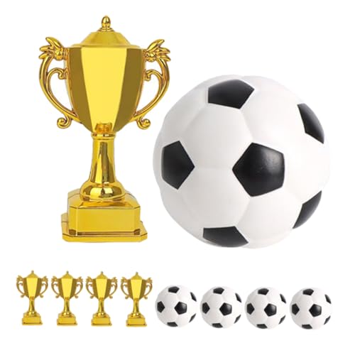 Vaguelly 5 Sätze Mini Fußball und Trophy Kuchen Topper Kleine Auszeichnungen für Kindergeburtstagsfeiern und Sportmottos Vaguelly 5 Sätze Mini Fußball und Trophy Kuchen Topper Kleine Auszeichnungen für Kindergeburtstagsfeiern und Sportmottos von Vaguelly