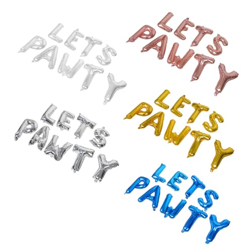Vaguelly 5 Sets Haustier Geburtstagszubehör Haustier Geburtstagsparty Luftballons Hunde Party Luftballons Hunde Geburtstagsparty Gastgeschenke Themen Ballon Dekoration von Vaguelly