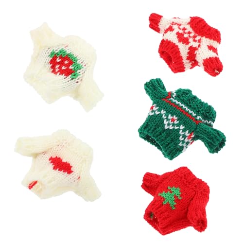 Vaguelly 5 Stck. Puppen-Winterkleidung puppenkleidung Puppen Kleidung Puppenwinterkleidung Puppenmode Puppenwinteroutfits Puppenpullover für den Winter austauschbare Puppenoutfits Baumwolle von Vaguelly