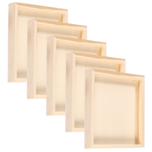 Vaguelly 5 Stück Holztablett Unbehandeltem Holz für 3D-Puzzles Aufbewahrungs und Sortierlösungen für Holzspielzeug Organizer für Puzzleblöcke Tablett Quadratische Schalen Vaguelly 5 Stück Holztablett Unbehandeltem Holz für 3D-Puzzles Aufbewahrungs und Sortierlösungen für Holzspielzeug Organizer für Puzzleblöcke Tablett Quadratische Schalen von Vaguelly