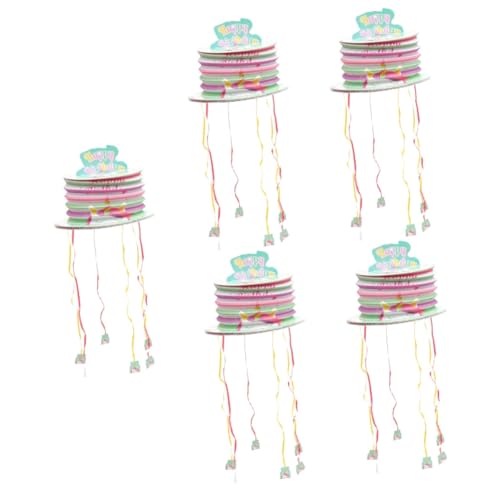 Vaguelly 5 Stück Schnur Einhorn-piñata Mini-spielzeug Mexikanische Partydekorationen Blumengirlandendekorationen Piñata Runter Mini-piñata Halloween-piñata Mädchen Geschenk Groß Papier Kind von Vaguelly