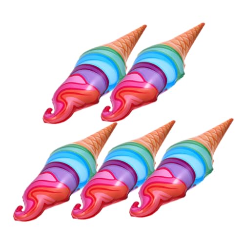 Vaguelly 5 Stück Teiliges Aufblasbares PVC Eistüten Realistische Große Eiscreme Luftballons für Sommerpartys Langlebiges Wiederverwendbares Partyspielzeug Passend für Kinderfeiern und Vaguelly 5 Stück Teiliges Aufblasbares PVC Eistüten Realistische Große Eiscreme Luftballons für Sommerpartys Langlebiges Wiederverwendbares Partyspielzeug Passend für Kinderfeiern und von Vaguelly