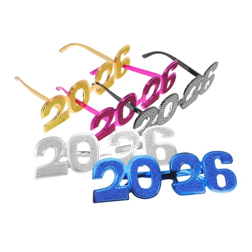 Vaguelly 5 Stück Teiliges Glitzerbrillen aus Robustem Pc-material Unzerbrechliche Partybrillen für Silvester Abschlussfeiern Geburtstage und Partyzubehör Stilvoll und Langlebig Vaguelly 5 Stück Teiliges Glitzerbrillen aus Robustem Pc-material Unzerbrechliche Partybrillen für Silvester Abschlussfeiern Geburtstage und Partyzubehör Stilvoll und Langlebig von Vaguelly