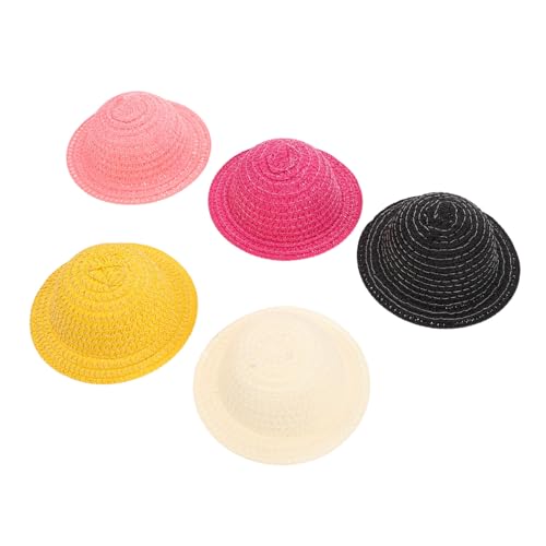 Vaguelly 5 Stück Teiliges Handgewebte Puppenhüte aus Papierseil Atemberaubende Strohhüte für Puppen Sommeraccessoires für Kreatives und DIY Dekorationen Vaguelly 5 Stück Teiliges Handgewebte Puppenhüte aus Papierseil Atemberaubende Strohhüte für Puppen Sommeraccessoires für Kreatives und DIY Dekorationen von Vaguelly