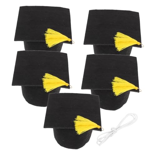Vaguelly 5 Stück Teiliges Mini Abschlusskappen aus Filz mit Gelber Quaste Leichte und Langlebige Partydekoration für Kleine Tiere Plüschtiere als Flaschendekor und Festliche Accessoires Vaguelly 5 Stück Teiliges Mini Abschlusskappen aus Filz mit Gelber Quaste Leichte und Langlebige Partydekoration für Kleine Tiere Plüschtiere als Flaschendekor und Festliche Accessoires von Vaguelly