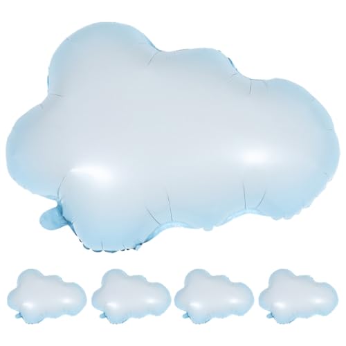 Vaguelly 5 Stück Wolkenballons Wolkenförmige Folienballons Für Babyparty Wolken-Themenparty Geburtstagsparty-Dekorationen Zubehör Himmelblau von Vaguelly