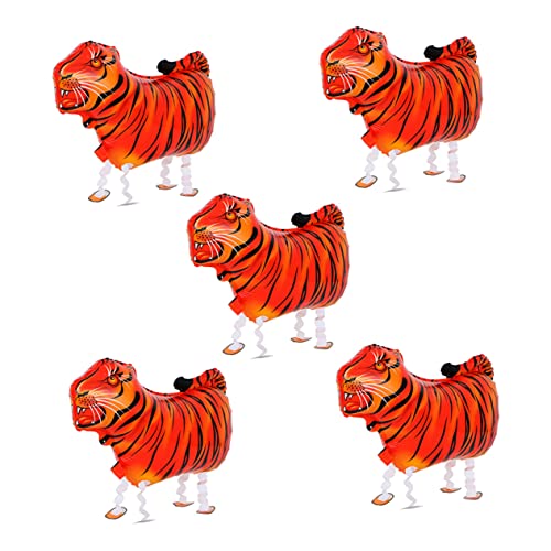 Vaguelly Einzigartige Luftballons Mit Tier-tiger-design 5er-set Für Geburtstagsfeiern Heimdekorationen von Vaguelly