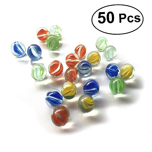 Vaguelly 50 Einstellen Shooter-Murmeln spielset Kinder Outdoor Kinder Outdoor Spiele Murmeln für Feinmotorik farbschleuder Spielzeug Glasmurmeln Murmeln für Kinder Glaskugel Glasperlen von Vaguelly