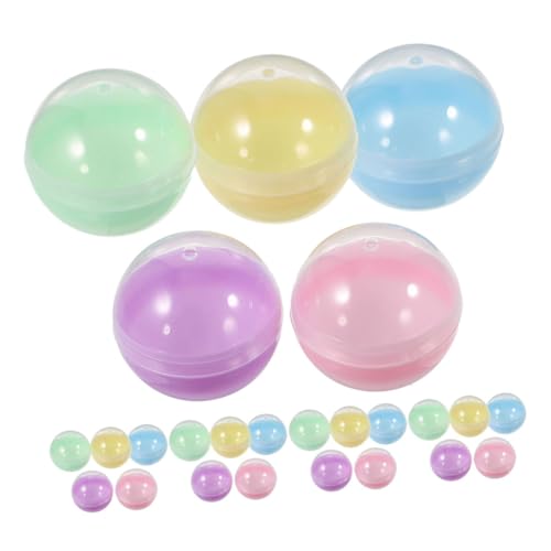 Vaguelly 50 Stück Halbtransparente Bunte Kunststoff Kapseln Stabile Runde Behälter für Spielzeugautomaten DIY Überraschungskapseln für Party Ostern Weihnachten Kreative Familienaktivitäten Vaguelly 50 Stück Halbtransparente Bunte Kunststoff Kapseln Stabile Runde Behälter für Spielzeugautomaten DIY Überraschungskapseln für Party Ostern Weihnachten Kreative Familienaktivitäten von Vaguelly