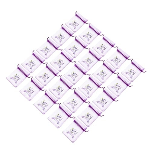 Vaguelly 50 Stück Leerer Beutel Gazebeutel Mini Leere Beutel getrocknete Aufbewahrungsbeutel Party Du Organzabeutel kleine Zugbeutel Beutel Beutel Sachet-Beutel Violett von Vaguelly
