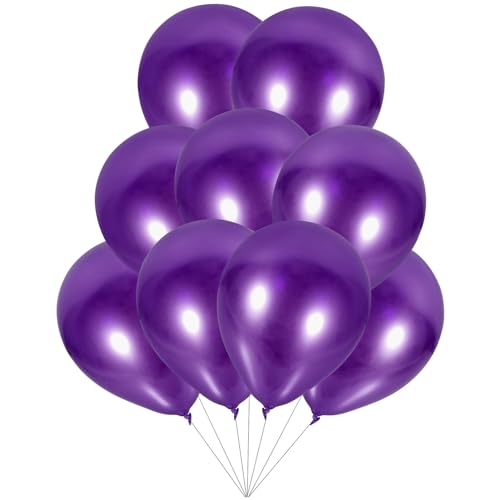 Vaguelly 50 Stück Lila Luftballons Latexballons Helium-Partyballons Für Hochzeit Abschlussfeier Babyparty Geburtstagsfeier Dekorationen 25 4 Cm von Vaguelly