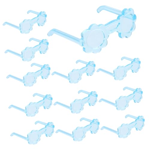 Vaguelly 50 Stück Mini-Brille Mädchen Puppe Für Winzige Brille Miniatur-brillensachen Plastik Sky-Blue von Vaguelly