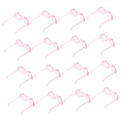 Vaguelly 50 Stück Mini-Brille Puppenkleidung Brillen für Puppen winzige Brille Puppe verkleiden Zubehör Mini -Puppenbrille Mini-Puppen-Brille Brille für Puppe Puppenbrillen Plastik Rosa von Vaguelly
