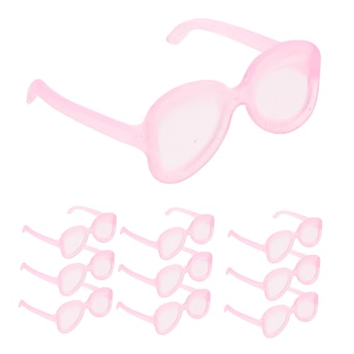 Vaguelly 50 Stück Puppe Minibrille Für Puppen Dolly Klein Zubehör Unser Miniatur Gläser Pj Puppe Brille Requisiten Stylische Puppensonnenbrille Plastik Rosa von Vaguelly