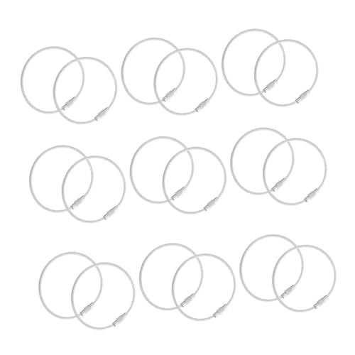 Vaguelly 50 Stück Pvc-beschichtete Stahl-draht Schlüsselringe Kabelverbinder Stabile Flexible Gepäckanhänger-schlaufen Kratzfest Vielseitig Kompatibel für Schlüssel und Diy-zubehör von Vaguelly