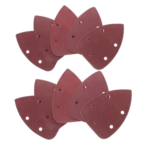 Vaguelly 50 Teiliges Schleifpapier Sortiment Für Hobby Und Schleifknetmaschinen Hakenscheiben Maus Nachbearbeitungspads Dreieck Detailloch Dreieckig Ersatzschleifpapier von Vaguelly