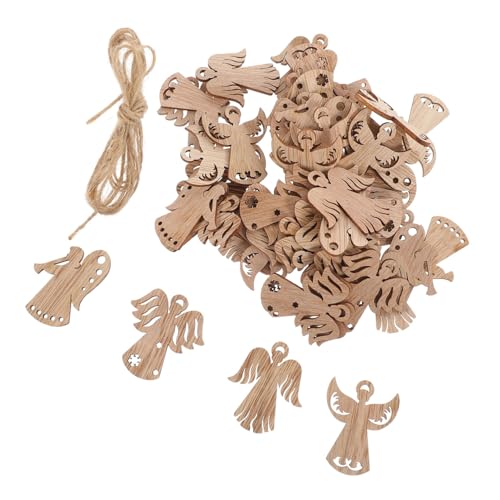 Vaguelly 50Stücke DIY Holzscheiben Form Holz Ausschnitte für Kreative Bastelprojekte Unbedruckt und Langlebig Weihnachten und Dekorationen von Vaguelly