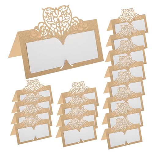 Vaguelly 50Stücke Liebe Herzform Platzkarten Vintage Papier Tischkarten für Hochzeit Feier Restaurant Tischdekoration für Besondere Anlässe von Vaguelly