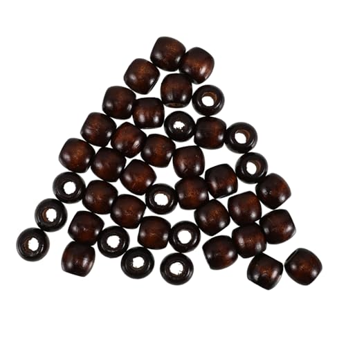 Vaguelly 50stücke Holzperlen Runde Abakusperlen Für Schmuck Armbänder Und Halsketten Große Lochperlen Aus Natürlichem Holz Für Bastelprojekte Und Kreative Handarbeit von Vaguelly
