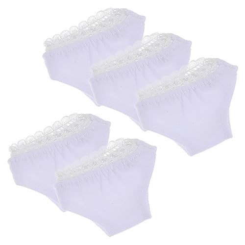 Vaguelly 5St -Höschen Junge Puppe Zubehör für Babypuppen Puppe Puppe Neugeborene Babypuppe puppenkleidung Puppen Kleidung Einfarbiger Puppen-Slip All-Match-Puppen-Slip Baumwolle Weiß Vaguelly 5St -Höschen Junge Puppe Zubehör für Babypuppen Puppe Puppe Neugeborene Babypuppe puppenkleidung Puppen Kleidung Einfarbiger Puppen-Slip All-Match-Puppen-Slip Baumwolle Weiß von Vaguelly