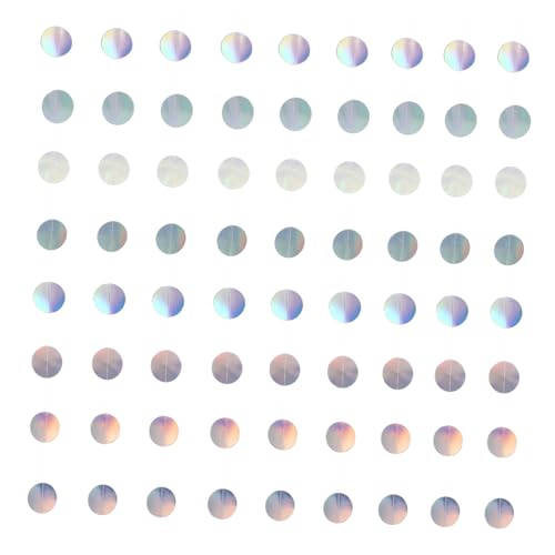 Vaguelly 5Stücke Holographische Girlanden für Partys Hochzeiten und Geburtstagsfeiern Lange Schillernde Luftschlangen mit Runden Wiederverwendbare Dekoration für Festliche Vaguelly 5Stücke Holographische Girlanden für Partys Hochzeiten und Geburtstagsfeiern Lange Schillernde Luftschlangen mit Runden Wiederverwendbare Dekoration für Festliche von Vaguelly
