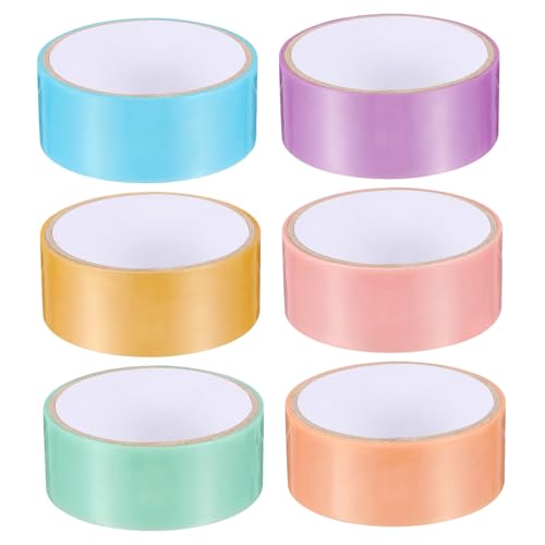 Vaguelly 6 Rollen Farbiges Klebeband mit Klebrigen Bällen Extra Breites Lustiges DIY Dekorationsklebeband Breit Farben für Büro Zuhause und Kreative Bastelprojekte Vaguelly 6 Rollen Farbiges Klebeband mit Klebrigen Bällen Extra Breites Lustiges DIY Dekorationsklebeband Breit Farben für Büro Zuhause und Kreative Bastelprojekte von Vaguelly