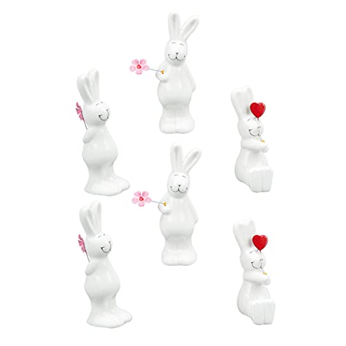 Vaguelly 6 Stück Kaninchen-Ornament Aus Keramik Ästhetik Der Raumdekoration Wohnkultur Keramik Hase Tischhasenverzierung Heimdekoration Kreative Desktop-Ornamente Weiß Vaguelly 6 Stück Kaninchen-Ornament Aus Keramik Ästhetik Der Raumdekoration Wohnkultur Keramik Hase Tischhasenverzierung Heimdekoration Kreative Desktop-Ornamente Weiß von Vaguelly