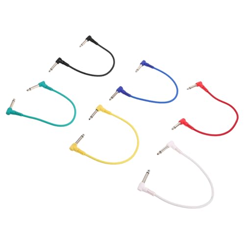 Vaguelly 6 Stück Teiliges Gitarrenkabel Gummibeschichtete Audioverbindung mit Stecker für und Bass für Studio und Bühnenanwendungen Vaguelly 6 Stück Teiliges Gitarrenkabel Gummibeschichtete Audioverbindung mit Stecker für und Bass für Studio und Bühnenanwendungen von Vaguelly