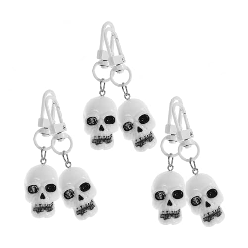 Vaguelly 6 Stück Teiliges Halloween Schlüsselanhänger mit Schädel Design Langlebig Rostfrei Vielseitig als Taschenanhänger Wand und Autodekoration Perfektes Partyzubehör für Gruselige Deko Vaguelly 6 Stück Teiliges Halloween Schlüsselanhänger mit Schädel Design Langlebig Rostfrei Vielseitig als Taschenanhänger Wand und Autodekoration Perfektes Partyzubehör für Gruselige Deko von Vaguelly