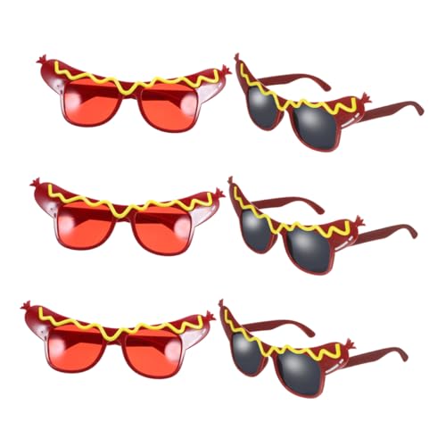 Vaguelly 6 Stück Teiliges Hot Dog Partybrillen Lustige Sonnenbrillen mit Transparenten Gläsern Leichte Strapazierfähige Eyewear für Geburtstag Festival Cosplay und Dekoration Vaguelly 6 Stück Teiliges Hot Dog Partybrillen Lustige Sonnenbrillen mit Transparenten Gläsern Leichte Strapazierfähige Eyewear für Geburtstag Festival Cosplay und Dekoration von Vaguelly