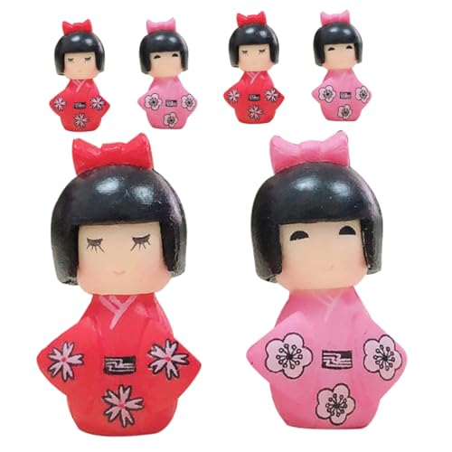 Vaguelly 6 Stück Teiliges Japanische Kimono Puppen Miniaturfiguren für Kreative Tischdekoration Handgefertigt Kulturell Elegant für Zuhause und Büro Vaguelly 6 Stück Teiliges Japanische Kimono Puppen Miniaturfiguren für Kreative Tischdekoration Handgefertigt Kulturell Elegant für Zuhause und Büro von Vaguelly