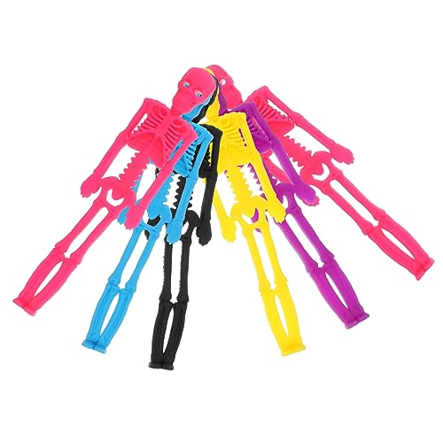 Vaguelly 6 Stück Teiliges Tragbares Sensory Spielzeugset für Halloween Skelett Spielzeuge Interessante Dehnbare Druckspielzeuge Perfektes Mitgebsel für Partys und Gelegenheiten von Vaguelly