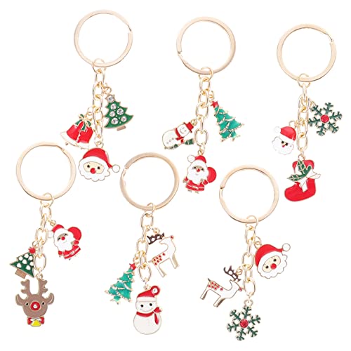 Vaguelly 6 Stück Teiliges Weihnachts Schlüsselanhänger mit Elch Schneemann und Weihnachtsmann Dekorative Schlüsselringe Modisch Kompakt für Taschen und Geschenkzwecke Vaguelly 6 Stück Teiliges Weihnachts Schlüsselanhänger mit Elch Schneemann und Weihnachtsmann Dekorative Schlüsselringe Modisch Kompakt für Taschen und Geschenkzwecke von Vaguelly