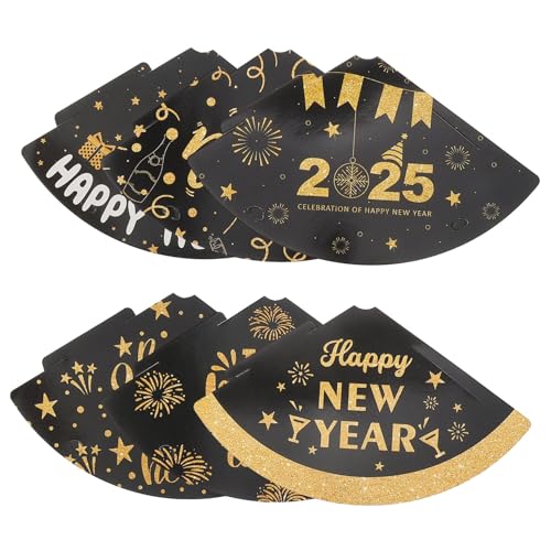 Vaguelly 6 Stück Teiliges Year Partyhüte Schwarz Gold Geburtstags Papierhüte Elegant für Silvester Feier Neujahrs Accessoires Years Eve Supplies Vaguelly 6 Stück Teiliges Year Partyhüte Schwarz Gold Geburtstags Papierhüte Elegant für Silvester Feier Neujahrs Accessoires Years Eve Supplies von Vaguelly