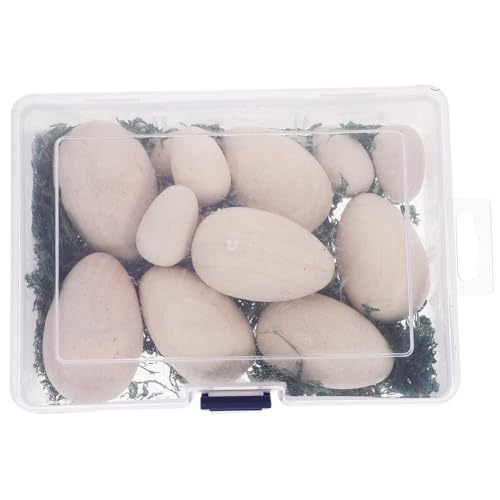 Vaguelly 6 Stück Unbemalte Holz Eier für DIY Bastelprojekte als Dekoration für Ostern Heimdekoration und Kreative Bastelarbeiten von Vaguelly