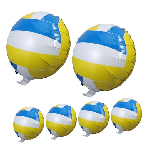 Vaguelly 6 Stück Volleyball-ballon Sportball Ballon Volleyball-partyballon Volleyball-geburtstagsdekorationen Volleyball Sprengen Volleyball-partygeschenke Volleyballparty Aluminiumfolie Vaguelly 6 Stück Volleyball-ballon Sportball Ballon Volleyball-partyballon Volleyball-geburtstagsdekorationen Volleyball Sprengen Volleyball-partygeschenke Volleyballparty Aluminiumfolie von Vaguelly