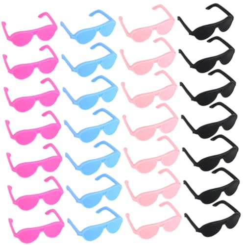Vaguelly 60 Stück Puppe Mini-Brille Puppe Brille Miniatur Miniaturpuppenbrille Puppen-miniaturbrille Miniatur-puppenhauszubehör Miniaturbrille Für Puppe Puppenbrillen Plastik von Vaguelly
