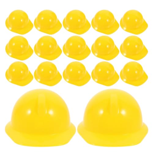 Vaguelly 60 Stück Spielzeug-Bau-Schutzhelme Aus Kunststoff Gelb Für Kinder Partyhut Schutzhelm Kinder-Ingenieur Bau-Verkleidungshüte Bau-Party-Zubehör von Vaguelly