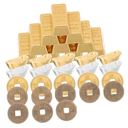 Vaguelly 60pcs Miniatur Gold Barren Modell für Puppe Ornament Zubehör Vaguelly 60pcs Miniatur Gold Barren Modell für Puppe Ornament Zubehör von Vaguelly