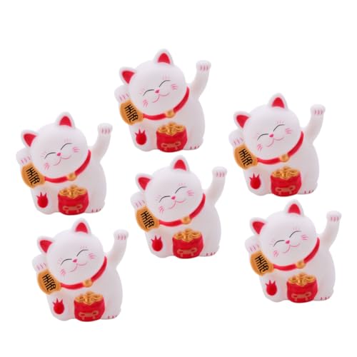 Vaguelly 6St Winkende Katze glückliche Glückskatze Glückskatzenstatue süße Tierfigur tierische Tischdekoration Katze-Auto-Ornament Quetschspielzeug kniffliges Partyspielzeug Vinyl Vaguelly 6St Winkende Katze glückliche Glückskatze Glückskatzenstatue süße Tierfigur tierische Tischdekoration Katze-Auto-Ornament Quetschspielzeug kniffliges Partyspielzeug Vinyl von Vaguelly