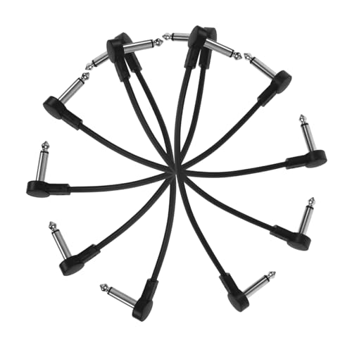 Vaguelly 6Stücke Gitarrenkabel Instrumentenkabel für Gitarreneffekte Lärmschutz Plug And Play Design Langlebig und Stabil für Gitarre und Bass von Vaguelly