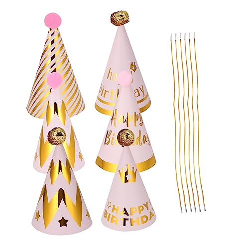 Vaguelly 6Stücke Teiliges Set Geburtstagsfeier Hüte Mit Pailletten DIY Partyhüte Verschiedenen Designs Streifen Sterne Doppel Gold Krone Für Kreative Vaguelly 6Stücke Teiliges Set Geburtstagsfeier Hüte Mit Pailletten DIY Partyhüte Verschiedenen Designs Streifen Sterne Doppel Gold Krone Für Kreative von Vaguelly