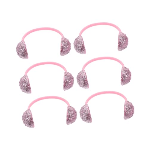 Vaguelly 6st Zubehör Für Puppen-ohrenschützer Haargummis Für Kleine Mädchen Kleidung Für Babypuppen Wiedergeborene Babypuppen Haarschmuck Für Puppen Haarschmuck Für Mädchen Plastik Rosa von Vaguelly